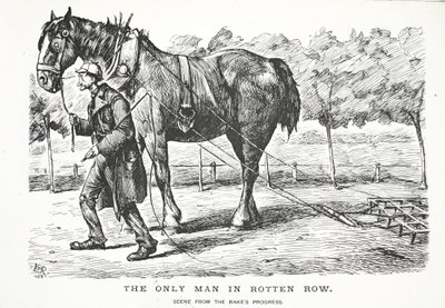 The Only Man in Rotten Row by John Leech